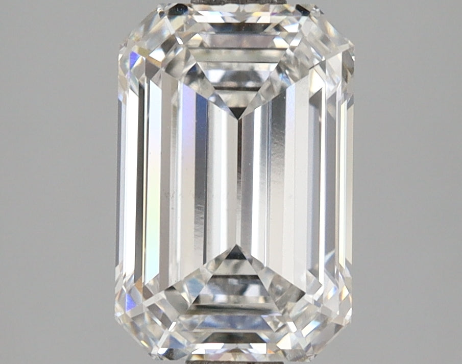 2.52 Carat Emerald Shaped, Ideal Cut, E Color, VS1 Clarity, IGI Certified Lab Grown Diamond