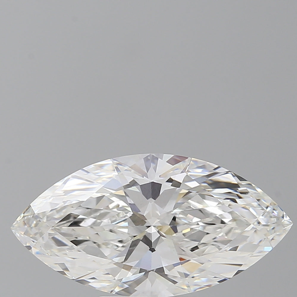 4.06 Carat Marquise Shaped, Ideal Cut, F Color, VVS2 Clarity, IGI Certified Lab Grown Diamond