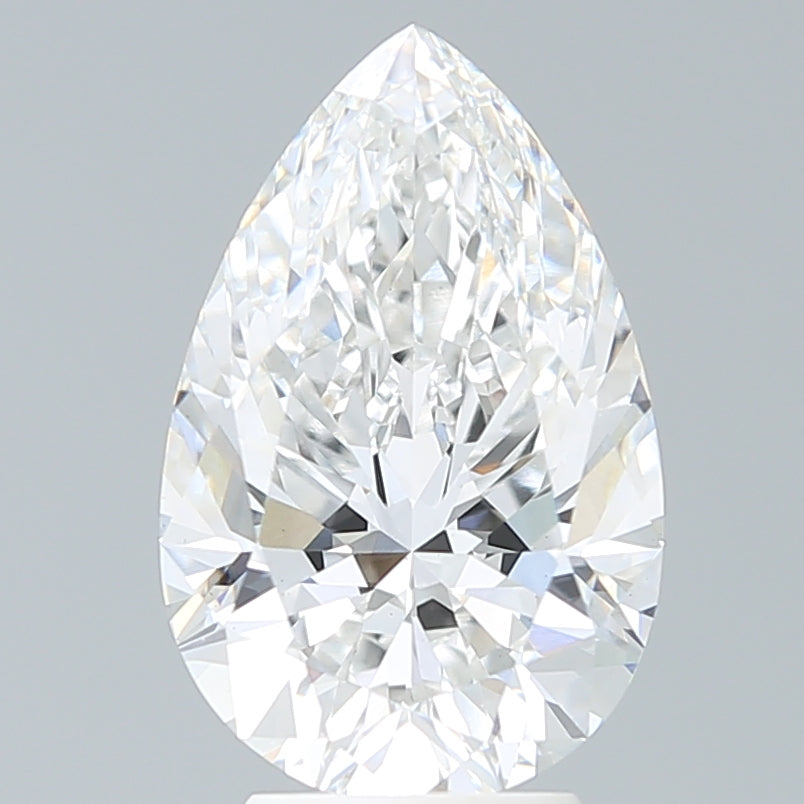 4.34 Carat Pear Shaped, Excellent Cut, F Color, VS1 Clarity, IGI Certified Lab Grown Diamond