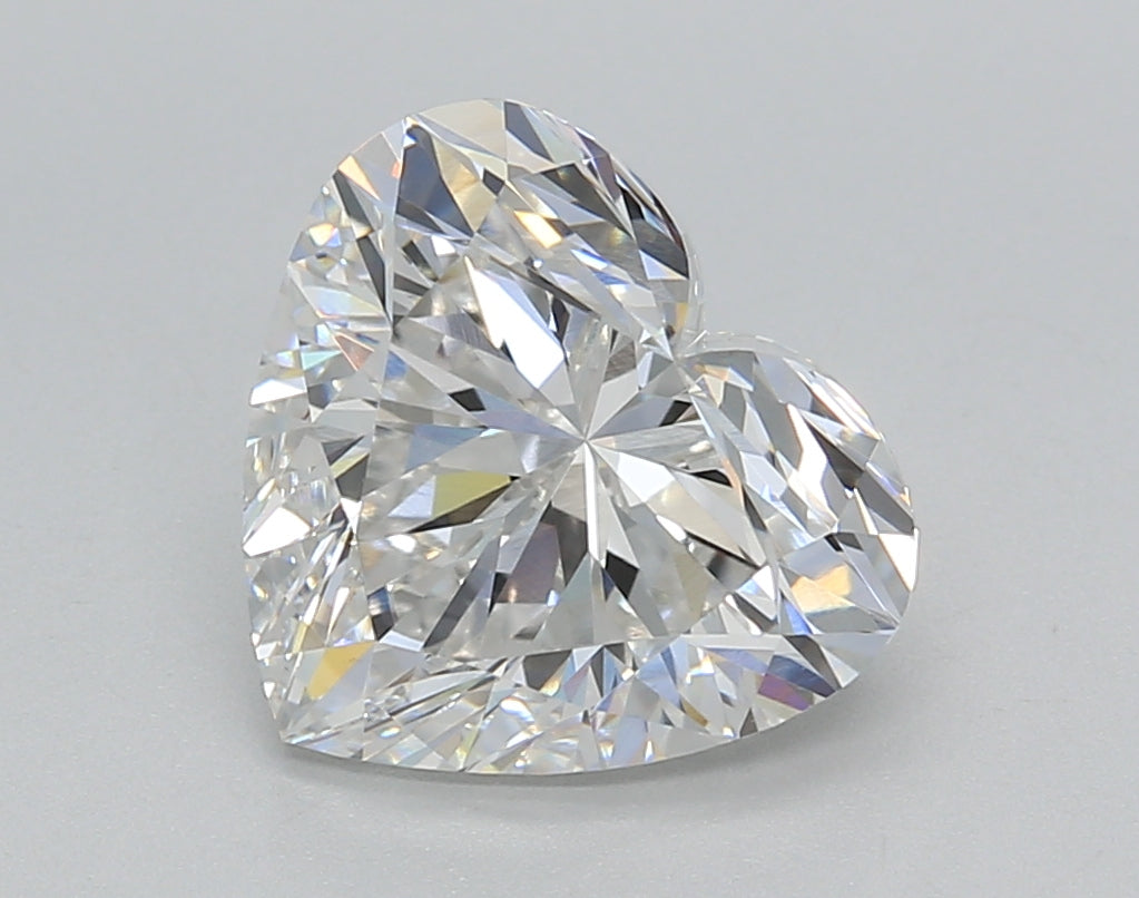 3.01 Carat Heart Shaped, Ideal Cut, E Color, VVS2 Clarity, IGI Certified Lab Grown Diamond