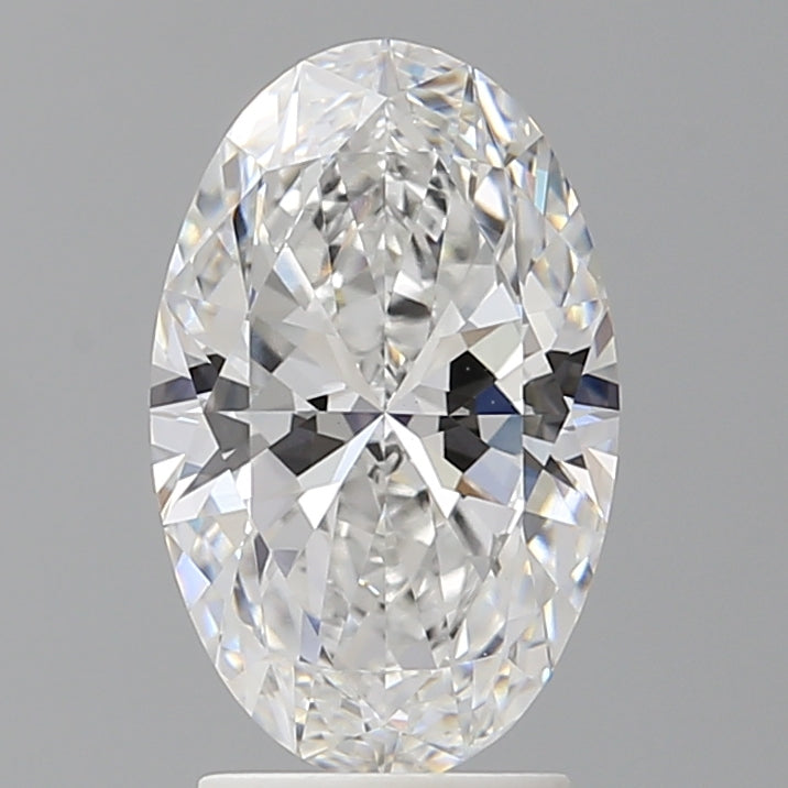 2.60 Carat Oval Shaped, Ideal Cut, D Color, VVS2 Clarity, IGI Certified Lab Grown Diamond