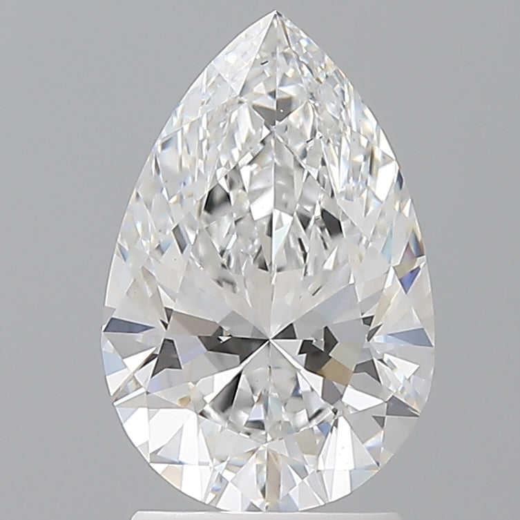 2.10 Carat Pear Shaped, Ideal Cut, E Color, VS2 Clarity, IGI Certified Lab Grown Diamond