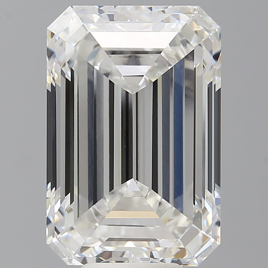 9.56 Carat Emerald Shaped, Ideal Cut, F Color, VVS2 Clarity, IGI Certified Lab Grown Diamond