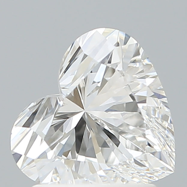 1.58 Carat Heart Shaped, Ideal Cut, E Color, VVS2 Clarity, IGI Certified Lab Grown Diamond