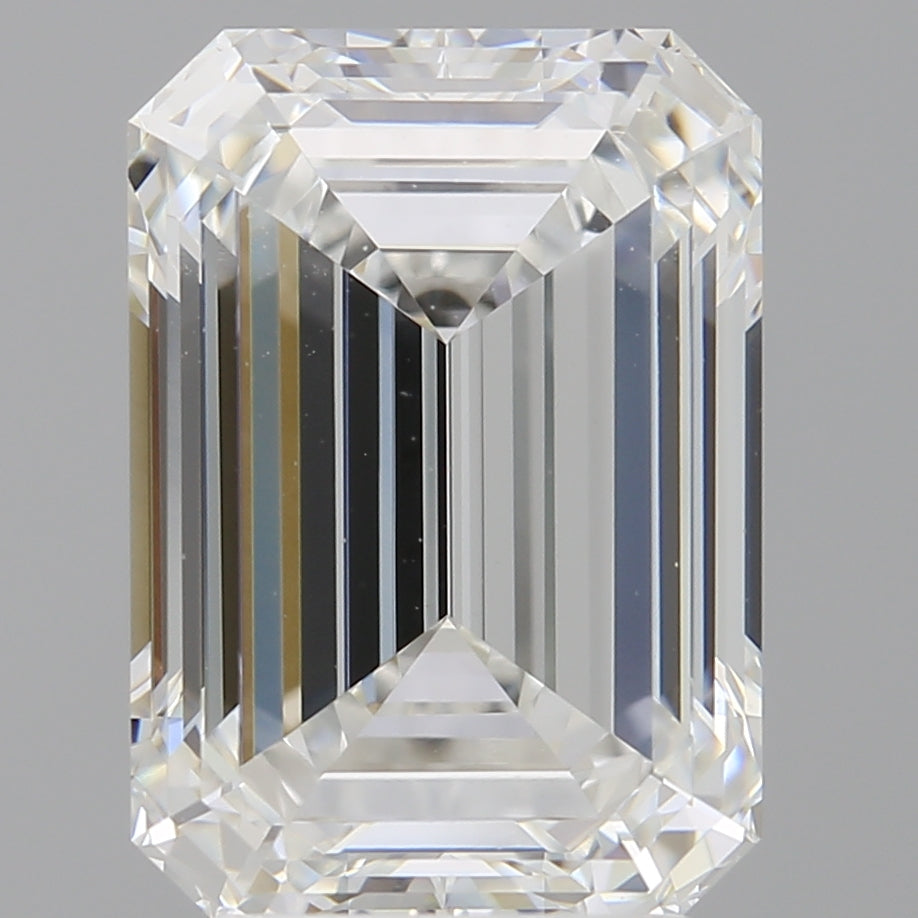 4.05 Carat Emerald Shaped, Ideal Cut, F Color, VVS1 Clarity, IGI Certified Lab Grown Diamond