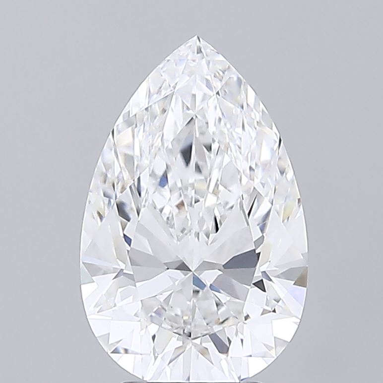 4.08 Carat Pear Shaped, Ideal Cut, E Color, VVS2 Clarity, IGI Certified Lab Grown Diamond
