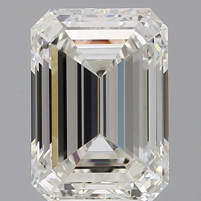 5.56 Carat Emerald Shaped, Excellent Cut, G Color, VVS2 Clarity, IGI Certified Lab Grown Diamond