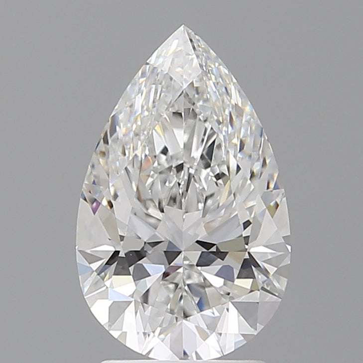 2.56 Carat Pear Shaped, Ideal Cut, E Color, VVS2 Clarity, IGI Certified Lab Grown Diamond