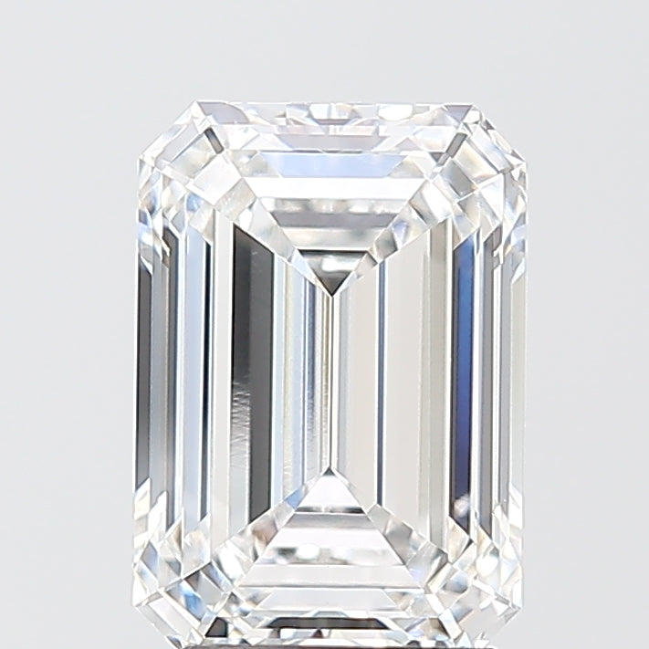 2.60 Carat Emerald Shaped, Ideal Cut, E Color, VVS2 Clarity, IGI Certified Lab Grown Diamond