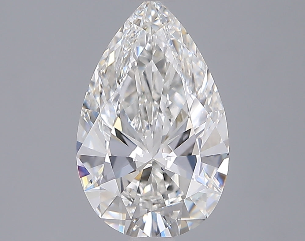 2.06 Carat Pear Shaped, Ideal Cut, F Color, VVS2 Clarity, IGI Certified Lab Grown Diamond