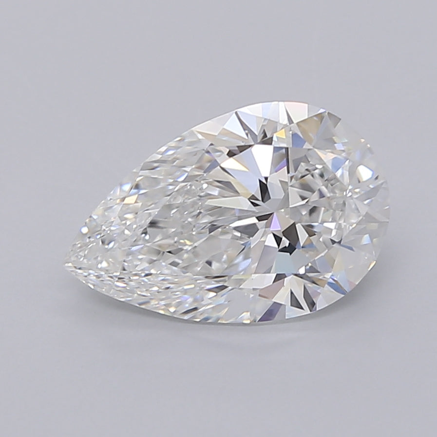 2.54 Carat Pear Shaped, Ideal Cut, E Color, VVS1 Clarity, IGI Certified Lab Grown Diamond