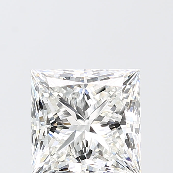 3.09 Carat Princess Shaped, Ideal Cut, F Color, VVS2 Clarity, IGI Certified Lab Grown Diamond
