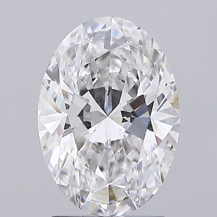 2.08 Carat Oval Shaped, Ideal Cut, E Color, SI1 Clarity, IGI Certified Lab Grown Diamond