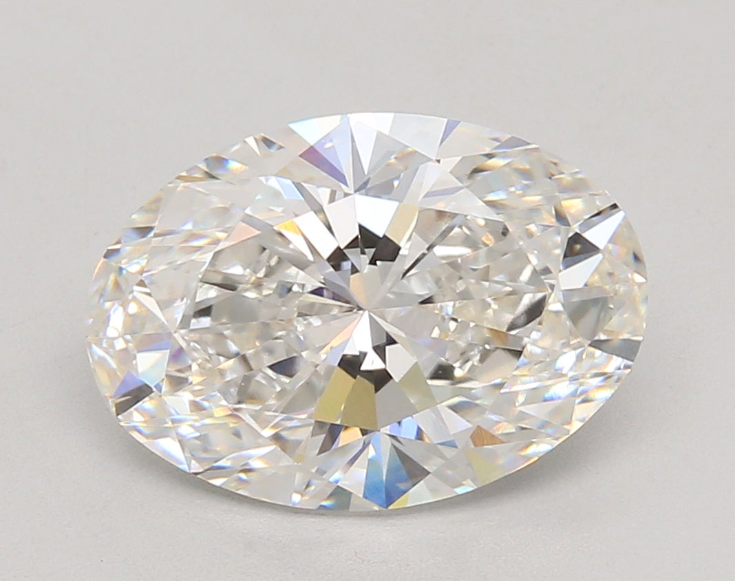 4.07 Carat Oval Shaped, Ideal Cut, F Color, VVS2 Clarity, IGI Certified Lab Grown Diamond