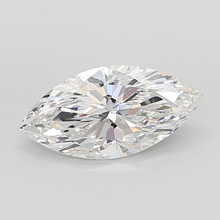 5.01 Carat Marquise Shaped, Ideal Cut, F Color, VVS2 Clarity, IGI Certified Lab Grown Diamond