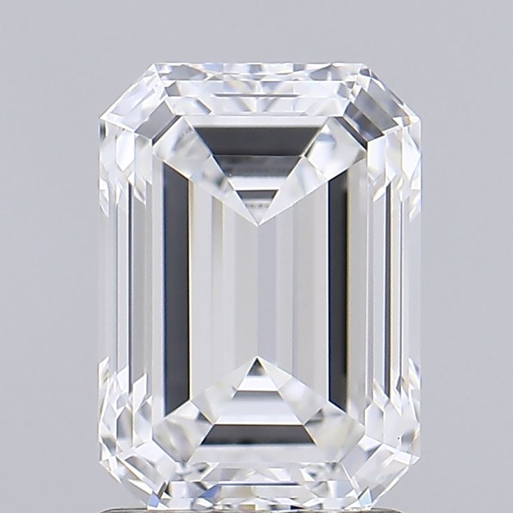 1.48 Carat Emerald Shaped, Ideal Cut, E Color, IF Clarity, IGI Certified Lab Grown Diamond