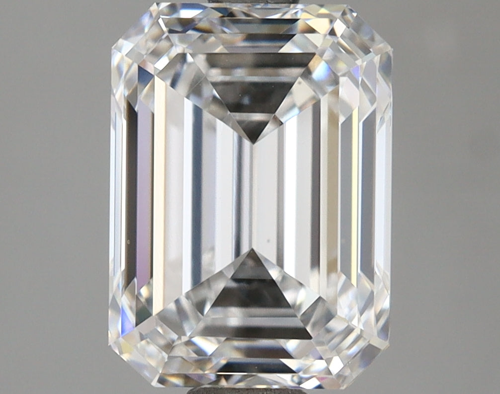 2.57 Carat Emerald Shaped, Ideal Cut, D Color, VVS1 Clarity, IGI Certified Lab Grown Diamond