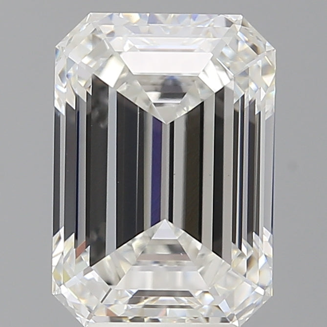 4.59 Carat Emerald Shaped, Ideal Cut, E Color, VVS2 Clarity, IGI Certified Lab Grown Diamond