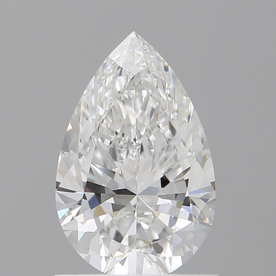 1.07 Carat Pear Shaped, Excellent Cut, E Color, VVS2 Clarity, IGI Certified Lab Grown Diamond