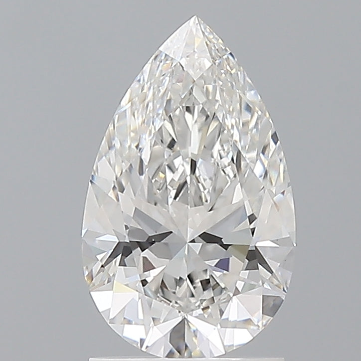 1.58 Carat Pear Shaped, Ideal Cut, E Color, VVS2 Clarity, IGI Certified Lab Grown Diamond