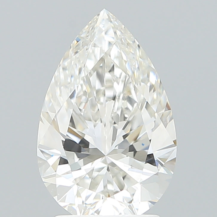 2.53 Carat Pear Shaped, Ideal Cut, F Color, VVS2 Clarity, IGI Certified Lab Grown Diamond