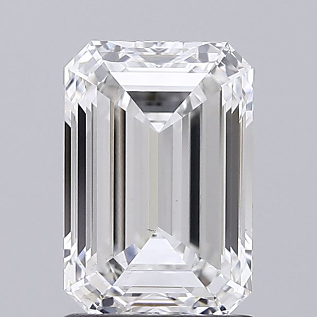 1.50 Carat Emerald Shaped, Ideal Cut, E Color, VS1 Clarity, IGI Certified Lab Grown Diamond
