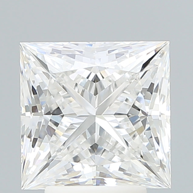 4.10 Carat Princess Shaped, Ideal Cut, F Color, VVS2 Clarity, IGI Certified Lab Grown Diamond