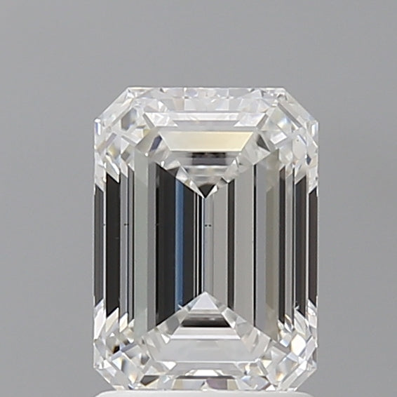 1.58 Carat Emerald Shaped, Ideal Cut, D Color, VS1 Clarity, IGI Certified Lab Grown Diamond