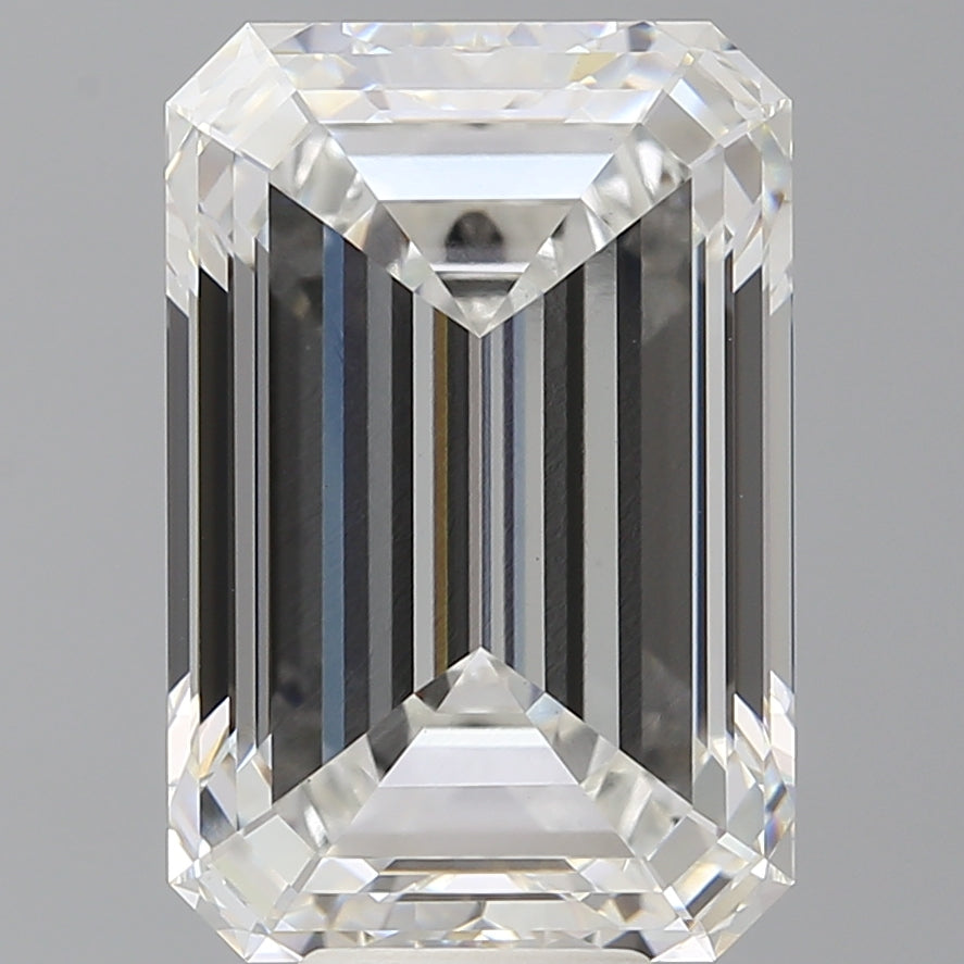10.10 Carat Emerald Shaped, Excellent Cut, F Color, VVS2 Clarity, IGI Certified Lab Grown Diamond