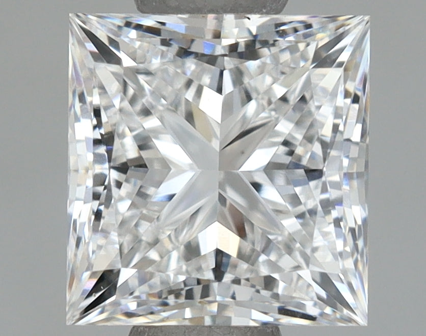 1.14 Carat Princess Shaped, Ideal Cut, D Color, VVS2 Clarity, IGI Certified Lab Grown Diamond