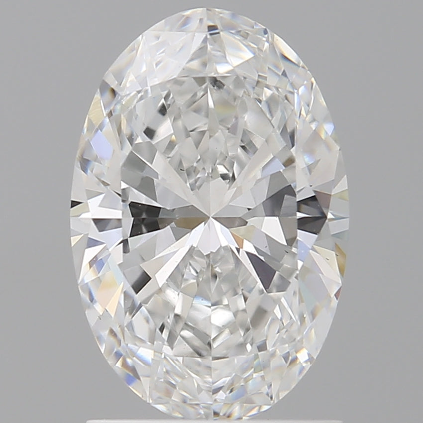 1.60 Carat Oval Shaped, Ideal Cut, E Color, VS1 Clarity, IGI Certified Lab Grown Diamond