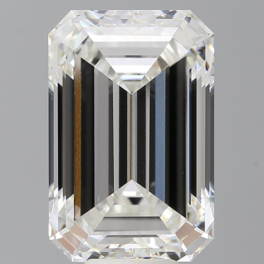 10.58 Carat Emerald Shaped, Ideal Cut, F Color, VVS2 Clarity, IGI Certified Lab Grown Diamond