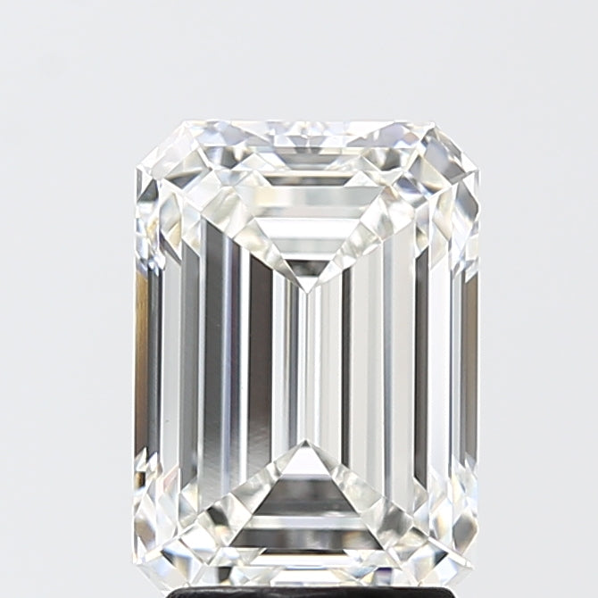 3.10 Carat Emerald Shaped, Ideal Cut, F Color, VVS2 Clarity, IGI Certified Lab Grown Diamond