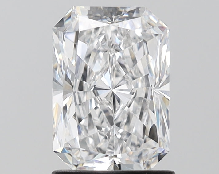 1.50 Carat Radiant Shaped, Ideal Cut, D Color, VVS2 Clarity, IGI Certified Lab Grown Diamond