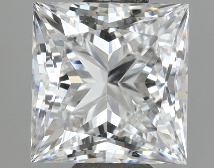 1.03 Carat Princess Shaped, Ideal Cut, D Color, VVS2 Clarity, IGI Certified Lab Grown Diamond