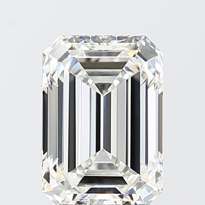 3.10 Carat Emerald Shaped, Ideal Cut, F Color, VVS2 Clarity, IGI Certified Lab Grown Diamond