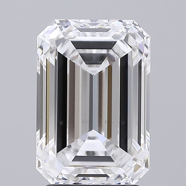 2.82 Carat Emerald Shaped, Ideal Cut, D Color, VS1 Clarity, IGI Certified Lab Grown Diamond