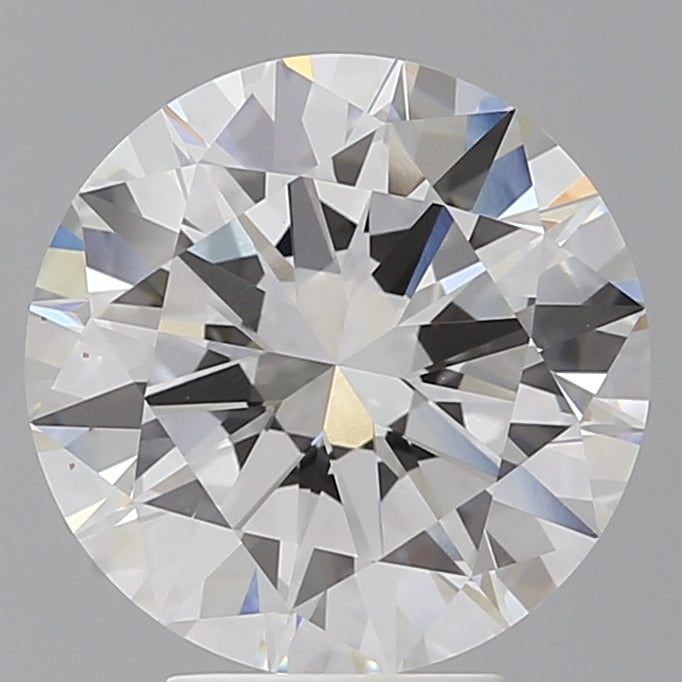 5.00 Carat Round Shaped, Excellent Cut, F Color, VVS2 Clarity, IGI Certified Lab Grown Diamond