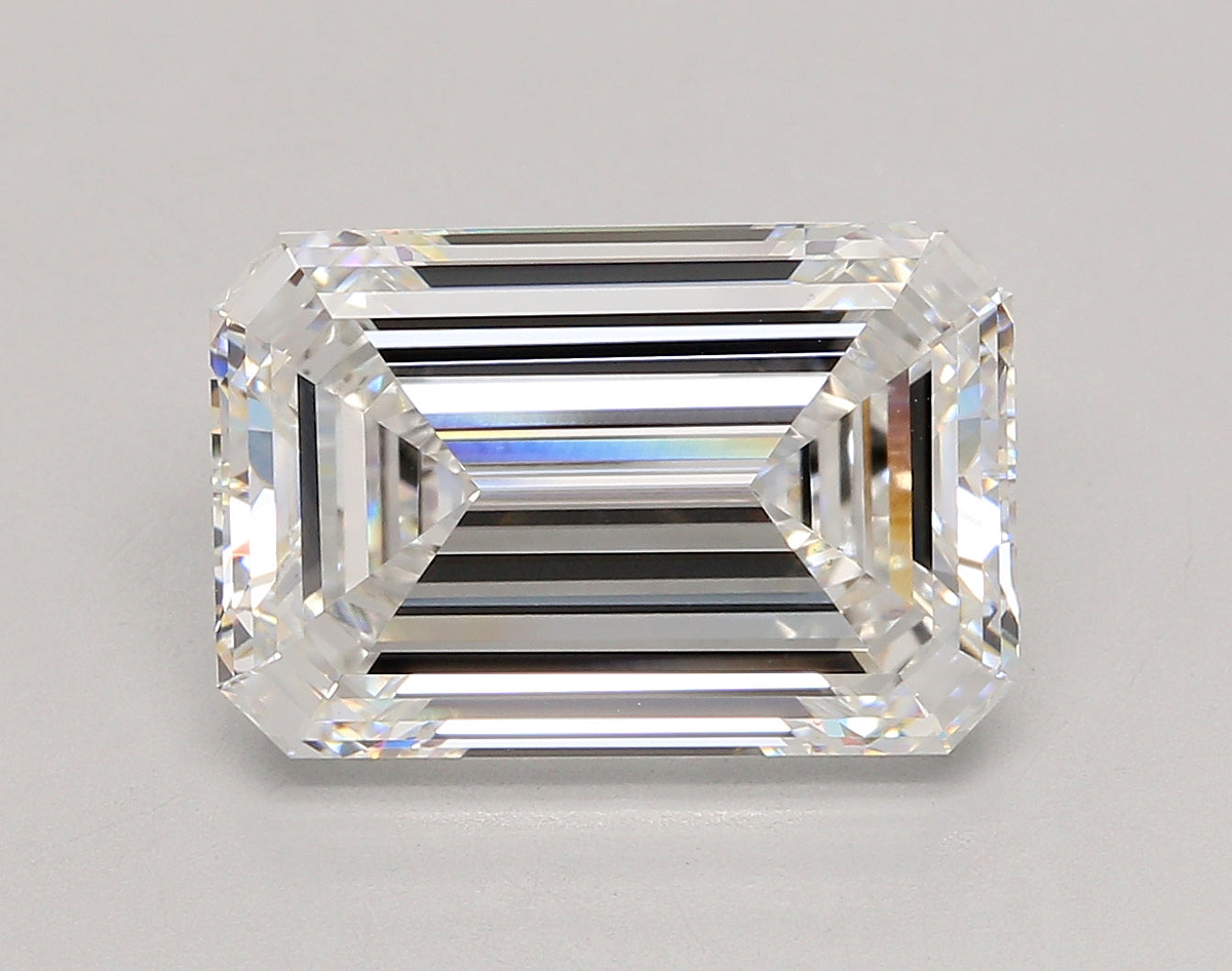 9.04 Carat Emerald Shaped, Ideal Cut, E Color, VS1 Clarity, IGI Certified Lab Grown Diamond