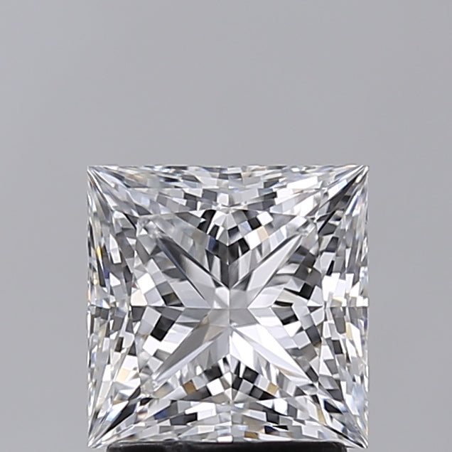 2.07 Carat Princess Shaped, Ideal Cut, D Color, VVS2 Clarity, IGI Certified Lab Grown Diamond