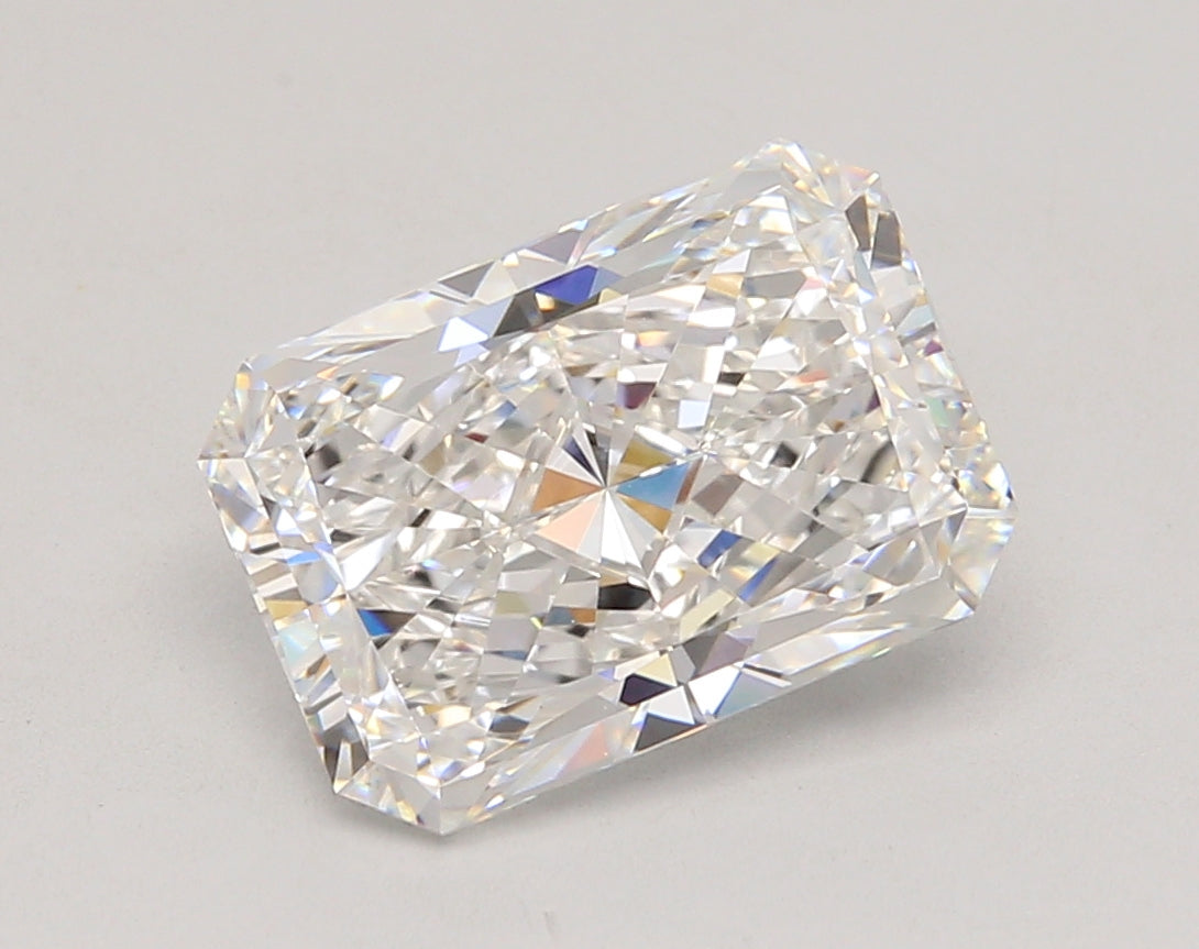 4.06 Carat Radiant Shaped, Ideal Cut, E Color, VVS2 Clarity, IGI Certified Lab Grown Diamond