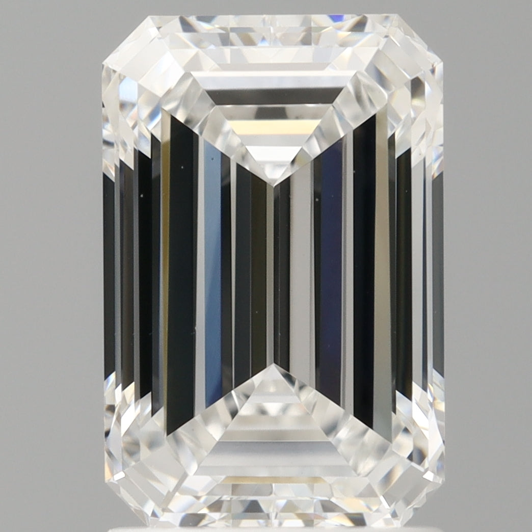 2.03 Carat Emerald Shaped, Ideal Cut, E Color, VVS2 Clarity, IGI Certified Lab Grown Diamond