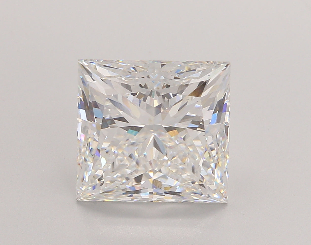 4.96 Carat Princess Shaped, Ideal Cut, F Color, VS1 Clarity, IGI Certified Lab Grown Diamond