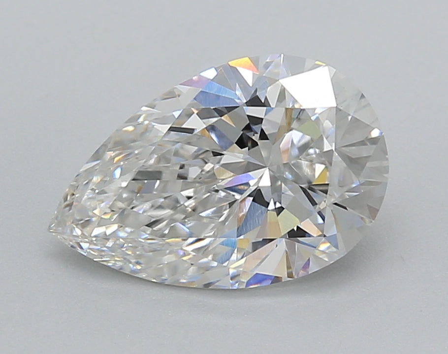 2.02 Carat Pear Shaped, Excellent Cut, F Color, VVS2 Clarity, IGI Certified Lab Grown Diamond