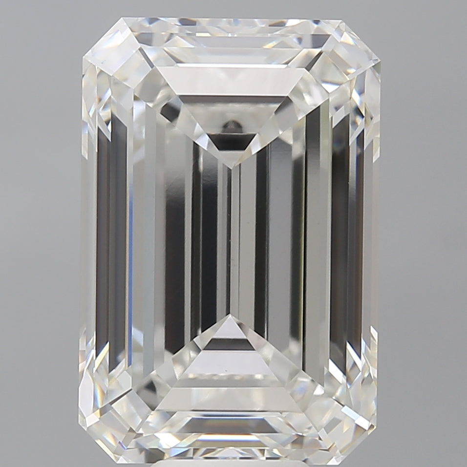 12.51 Carat Emerald Shaped, Ideal Cut, F Color, VVS2 Clarity, IGI Certified Lab Grown Diamond