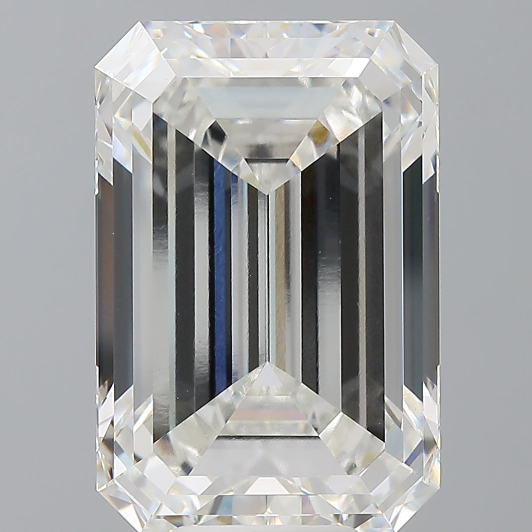 10.60 Carat Emerald Shaped, Ideal Cut, F Color, VVS2 Clarity, IGI Certified Lab Grown Diamond