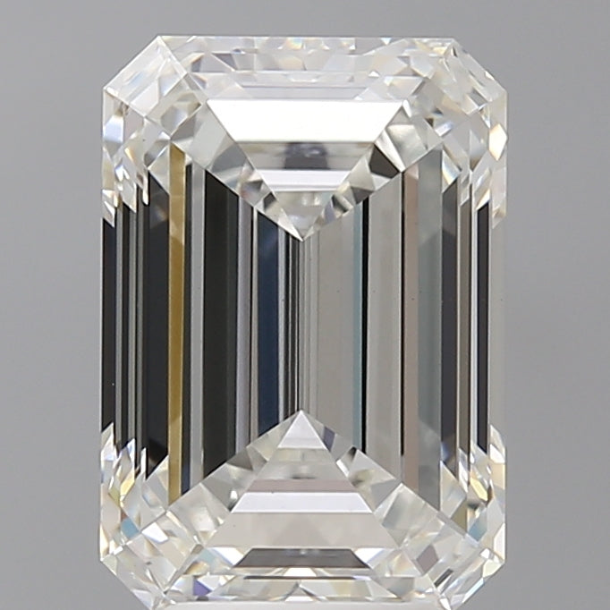 4.57 Carat Emerald Shaped, Ideal Cut, F Color, VVS2 Clarity, IGI Certified Lab Grown Diamond