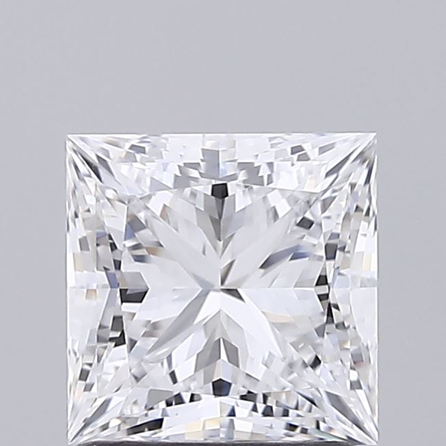 1.58 Carat Princess Shaped, Ideal Cut, D Color, VVS2 Clarity, IGI Certified Lab Grown Diamond