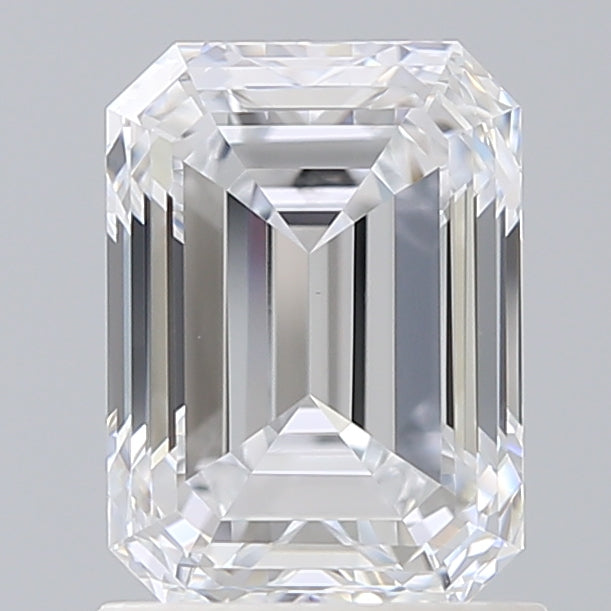 1.50 Carat Emerald Shaped, Ideal Cut, D Color, VS1 Clarity, IGI Certified Lab Grown Diamond