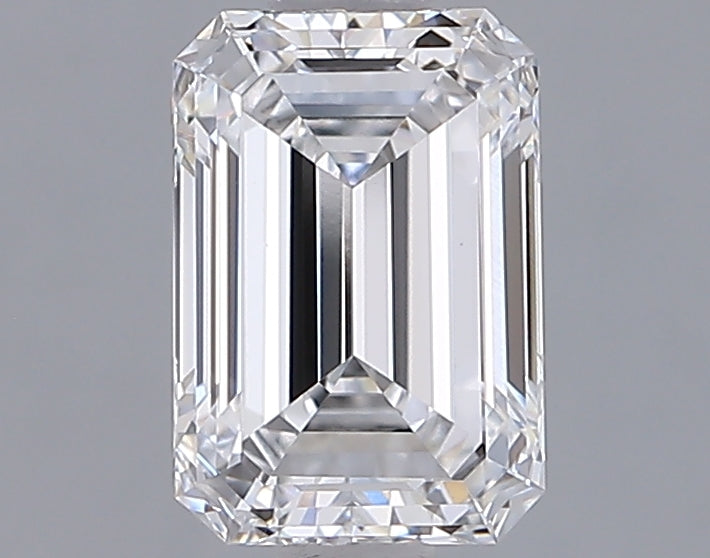1.46 Carat Emerald Shaped, Ideal Cut, D Color, VVS2 Clarity, IGI Certified Lab Grown Diamond